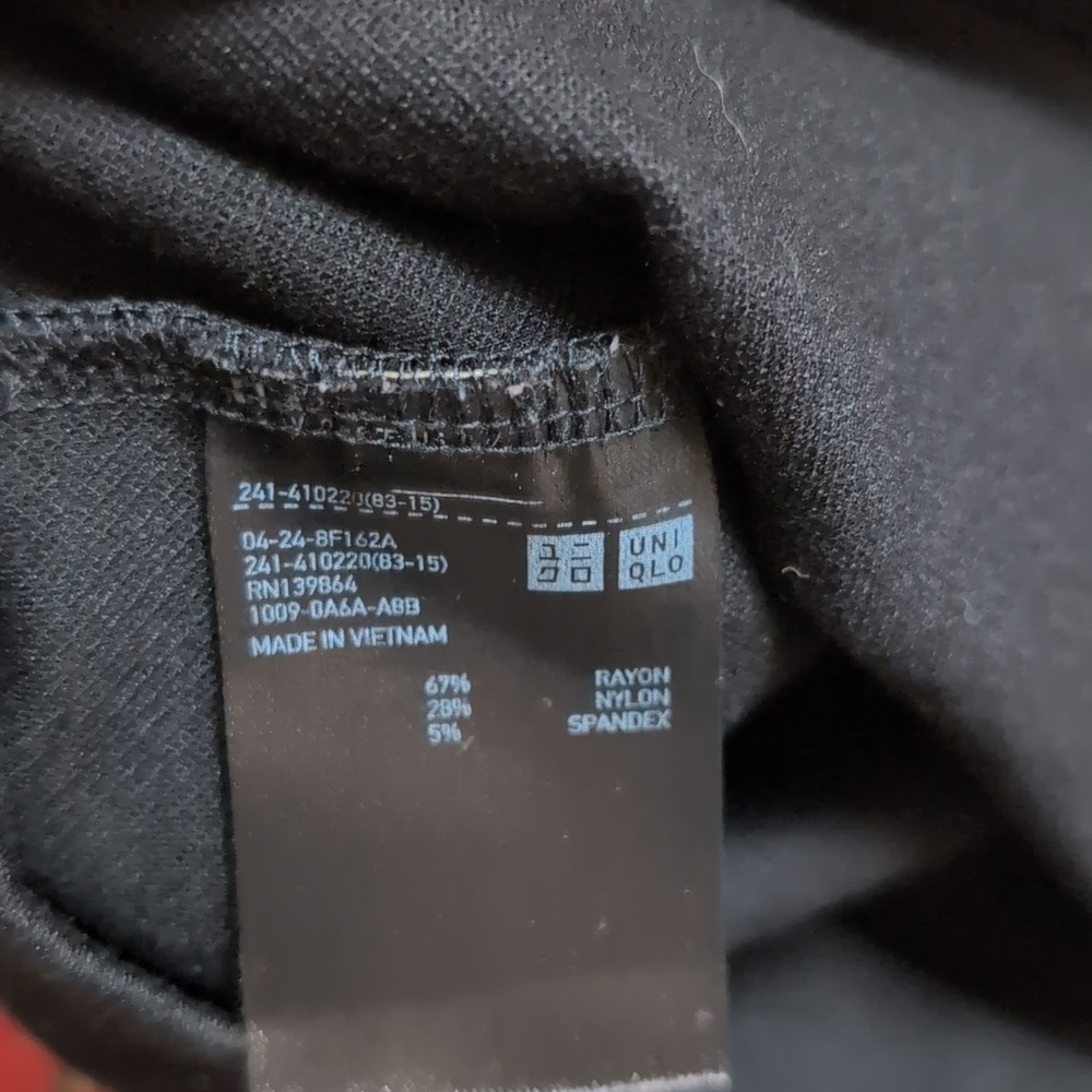 Uniqlo U Black V-Neck Long Sleeve Sweatshirt XS - Picture 5 of 5